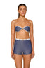 GIA SHORTS DENIM & WHITE