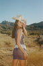 MESH DRESS DENIM