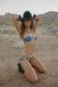 HAILEY BOTTOMS DENIM & WHITE