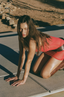 MESH DRESS RED