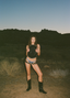 HAILEY BOTTOMS DENIM & WHITE